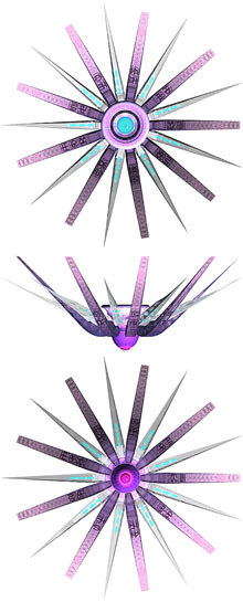 Top, front and bottom view of doogmint